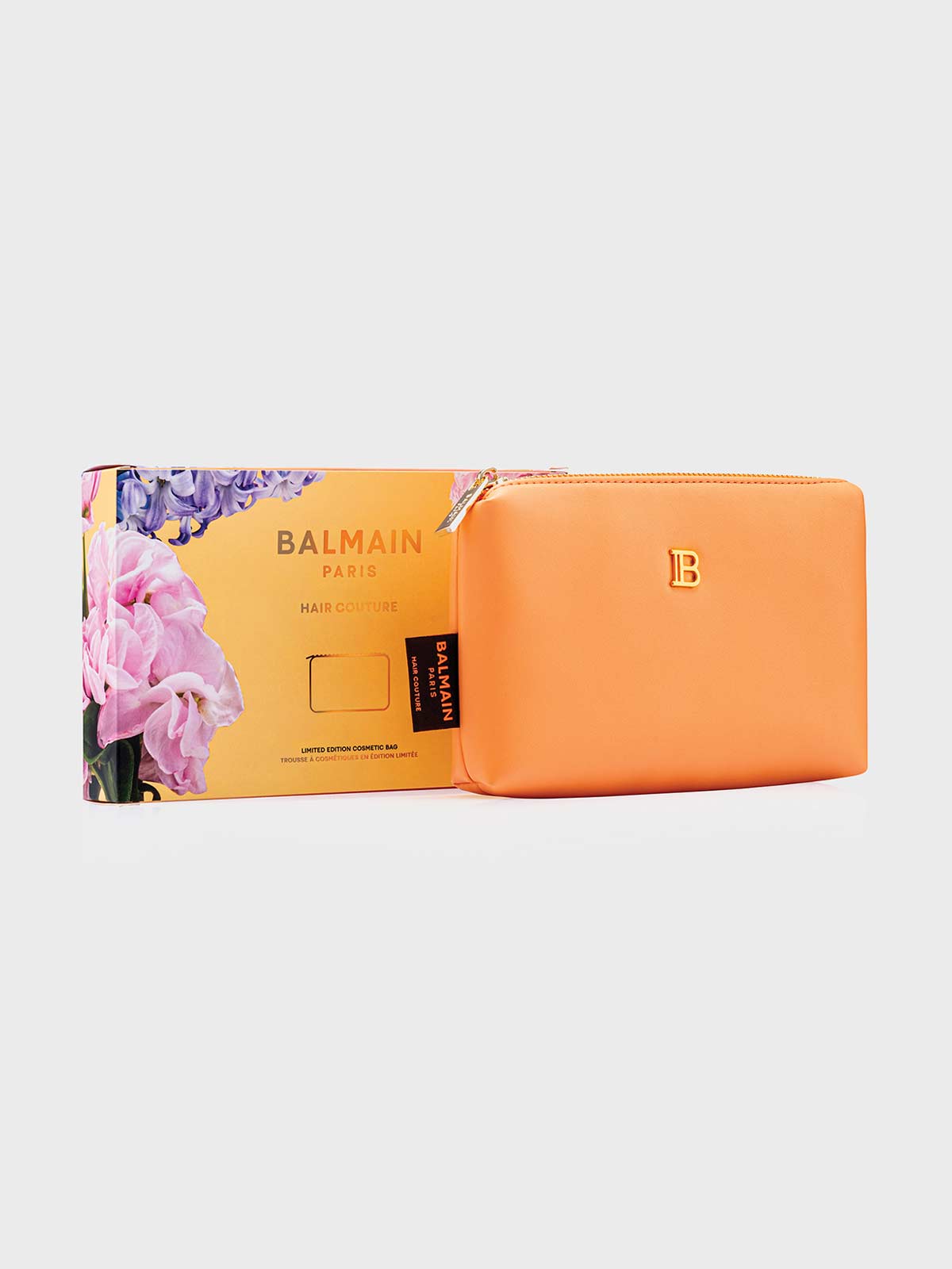 Косметичка оранжевая Limited edition cosmetic bag  Balmain