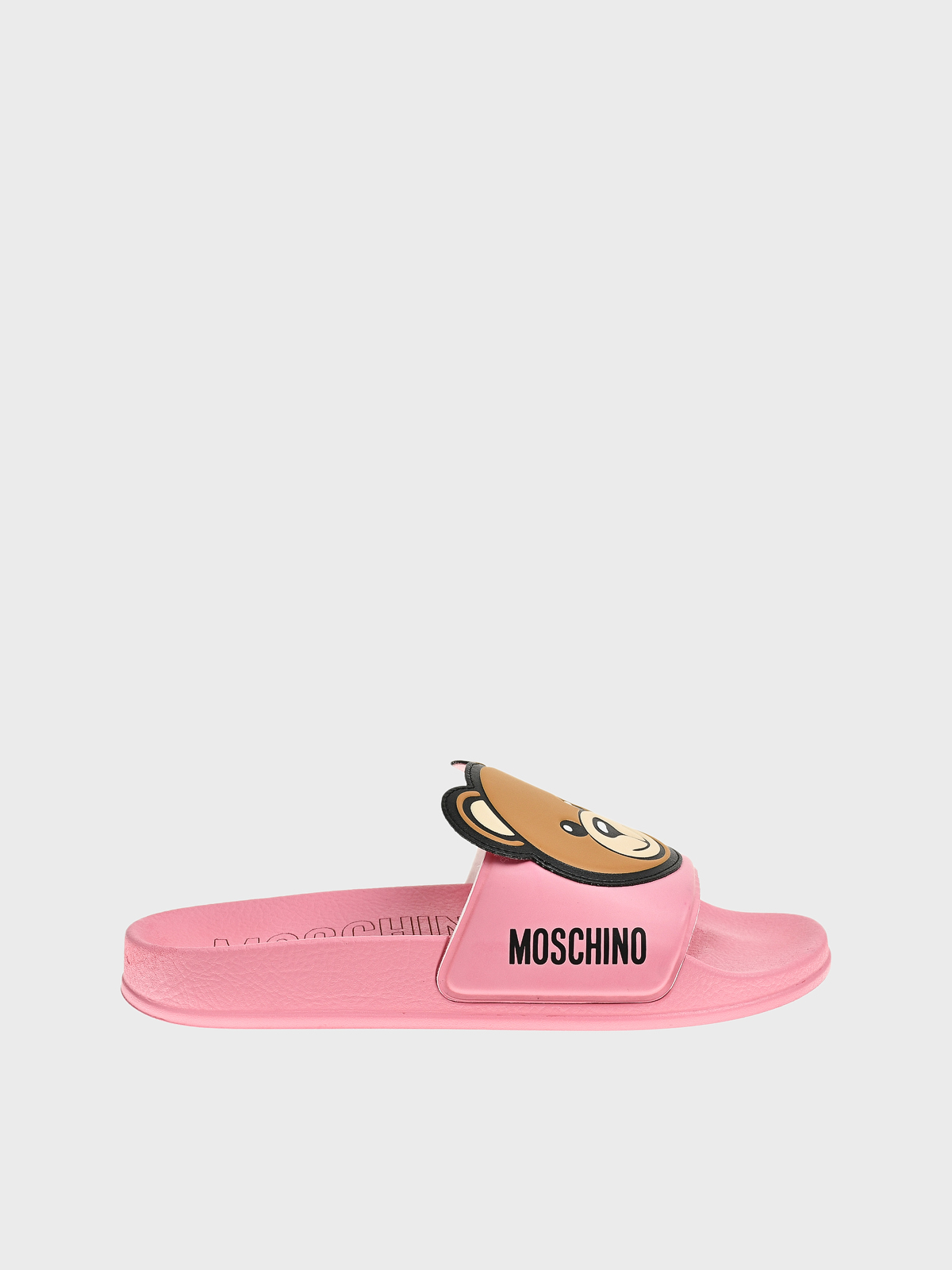 Шлепки с мишкой и логотипом розовые Moschino 14999₽