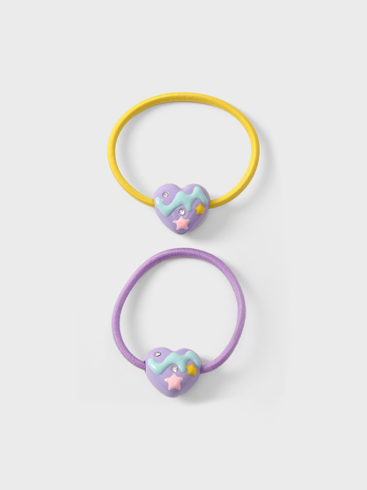 Желто-фиолетовые резинки для волос 2 шт Tais 899₽