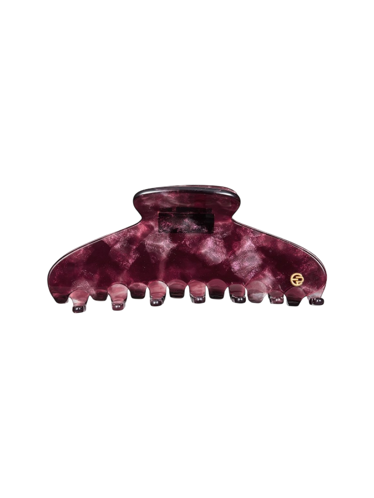 Заколка-краб с мраморным эффектом, бордовая EVITA PERONI