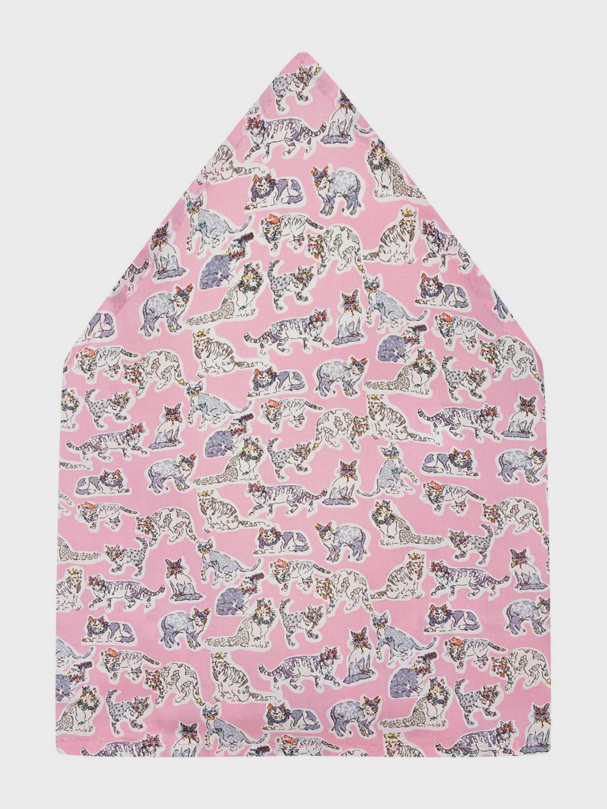 Розовая косынка с со сплошным принтом "кошки" Dan Maralex