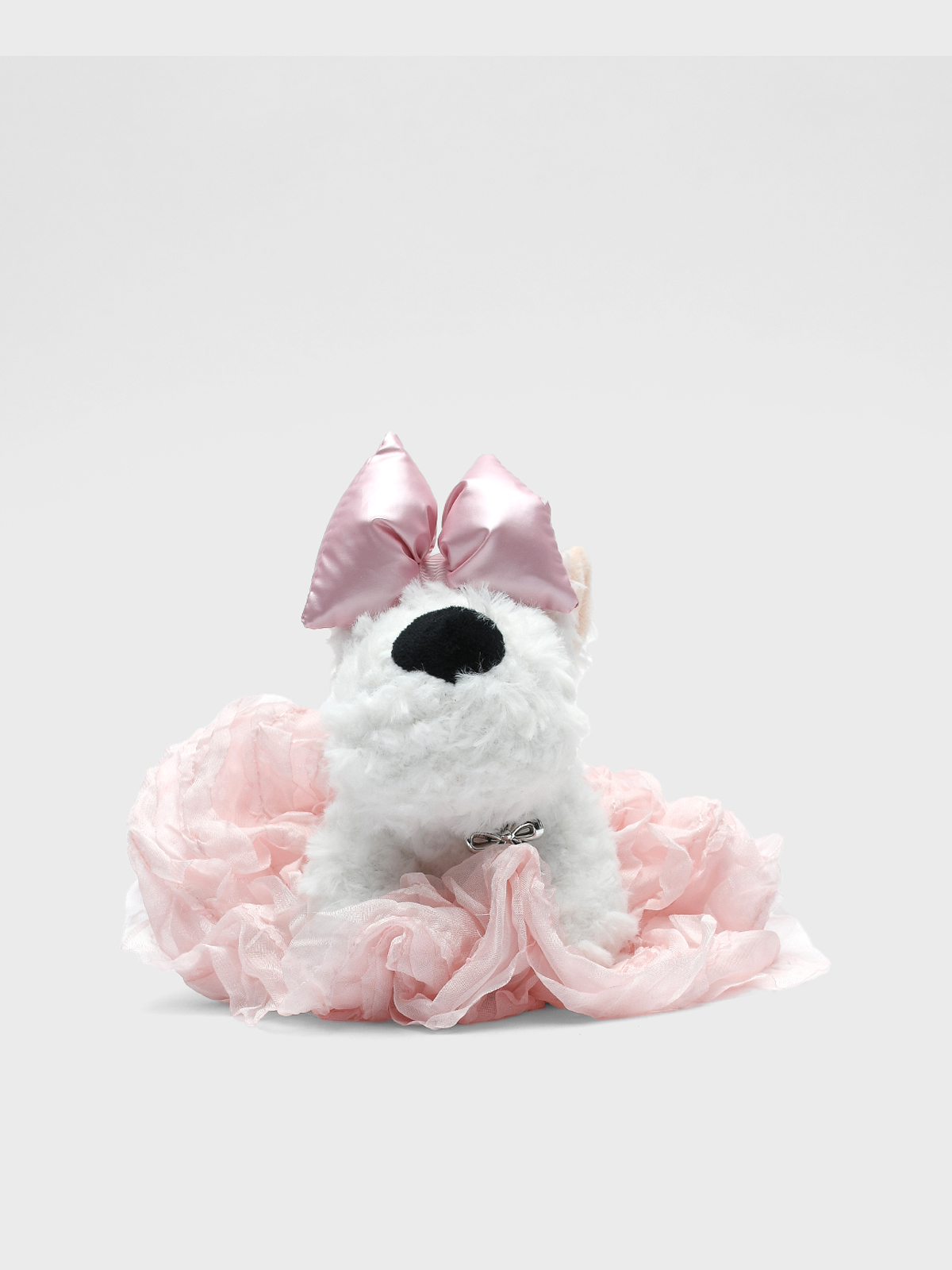 Брелок Tais собачка, розовый бант