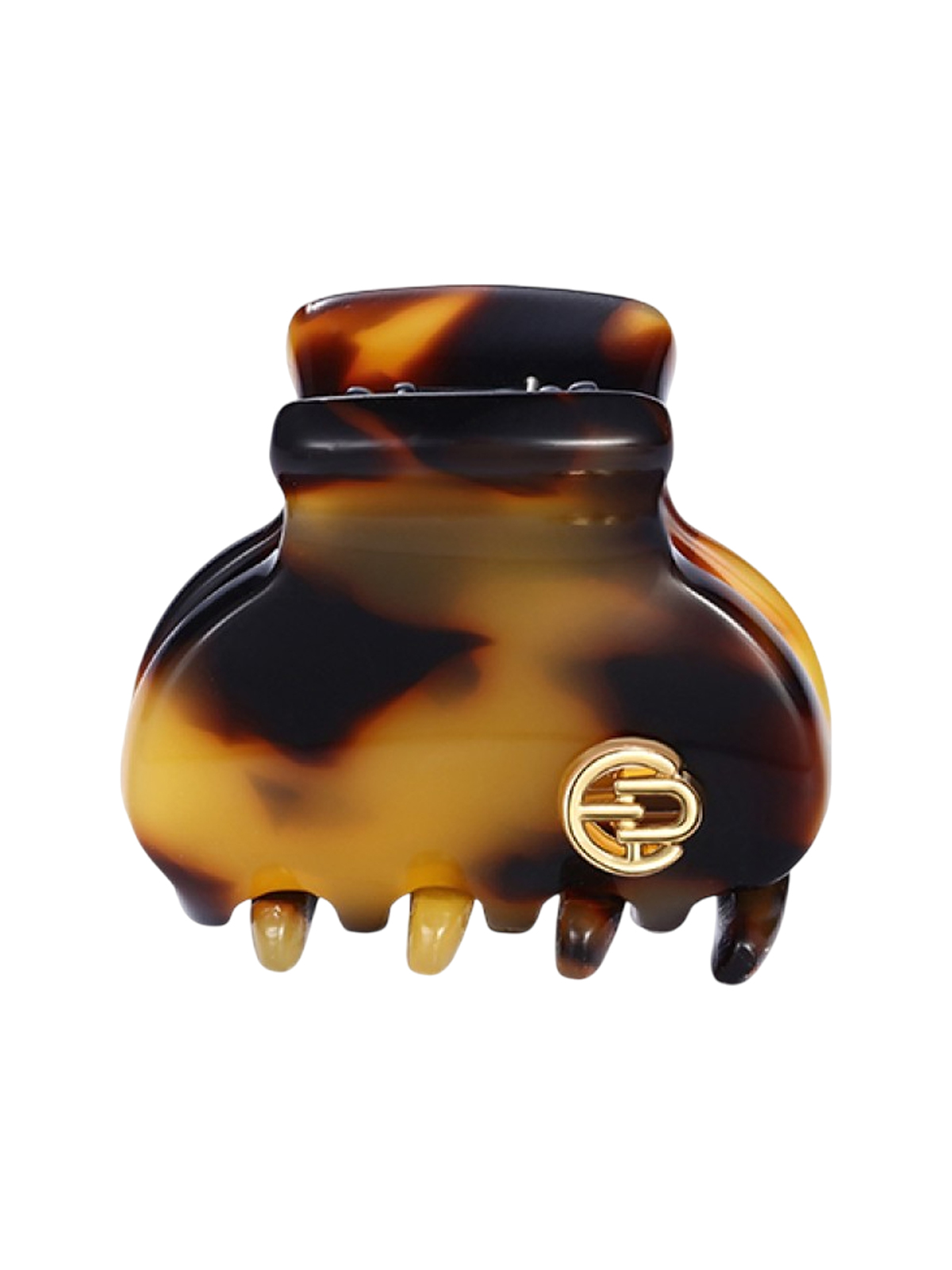 Заколка-краб маленькая с логотипом коричневая EVITA PERONI 3799₽