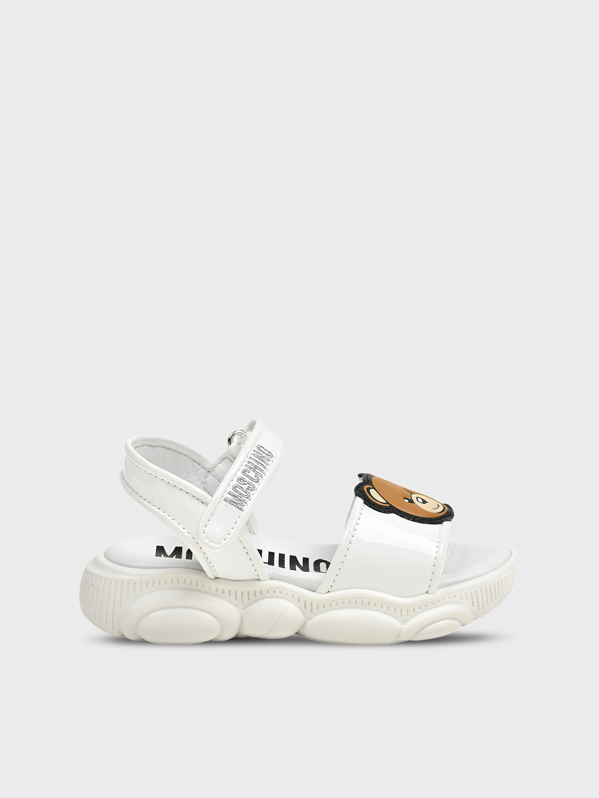 Босоножки на липучках с мишкой Moschino 29999₽