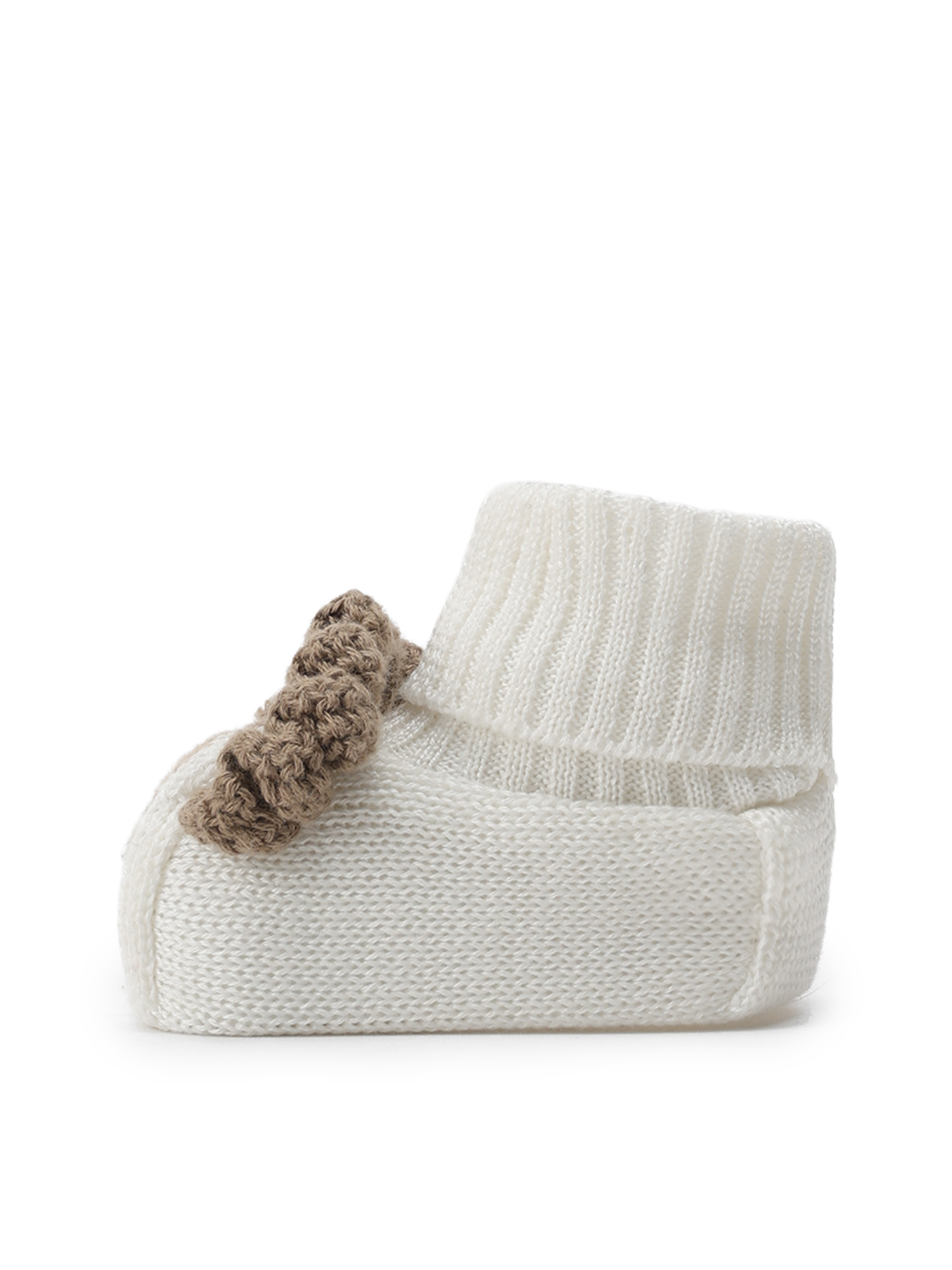 Вязаные пинетки с декором quotлев quot Marlu 8499₽