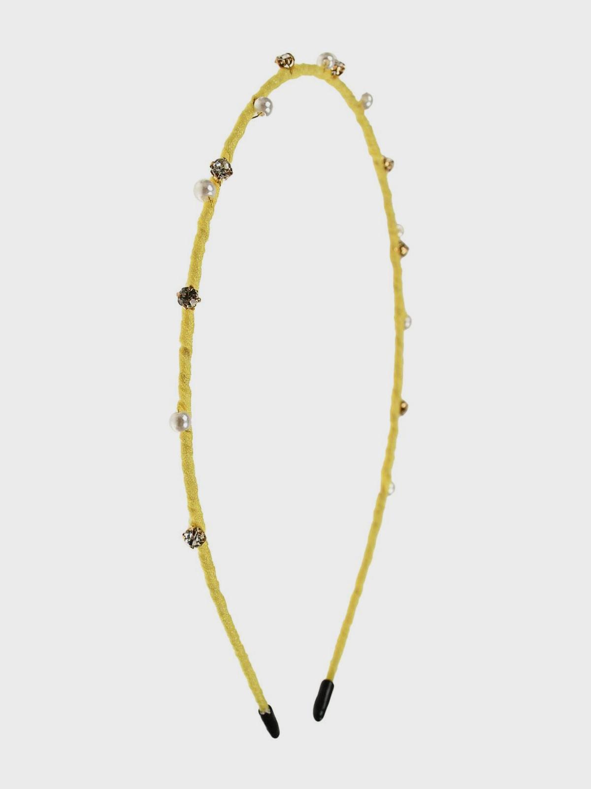 Ободок с жемчугом желтый Tais 2299₽