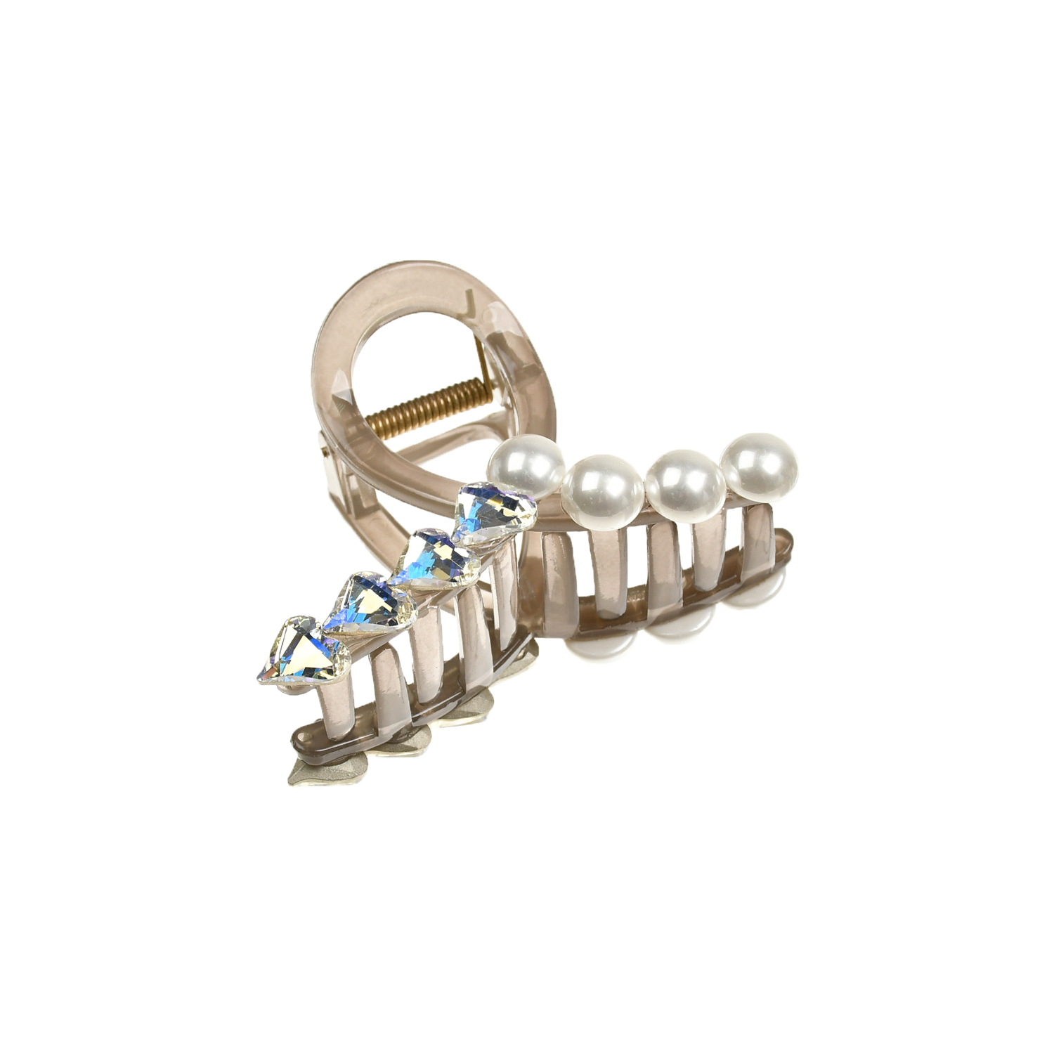 Крабик для волос с бусинами серый Tais 2199₽