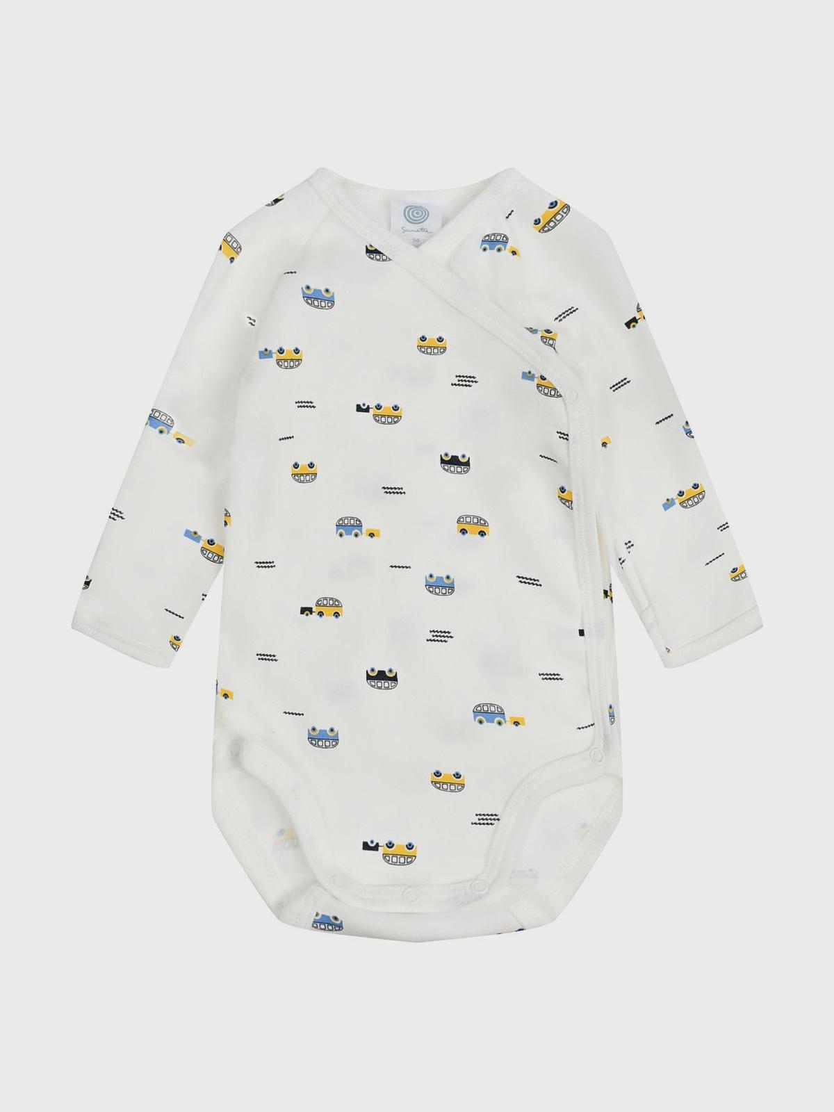 Боди принт разноцветные автобусы Sanetta