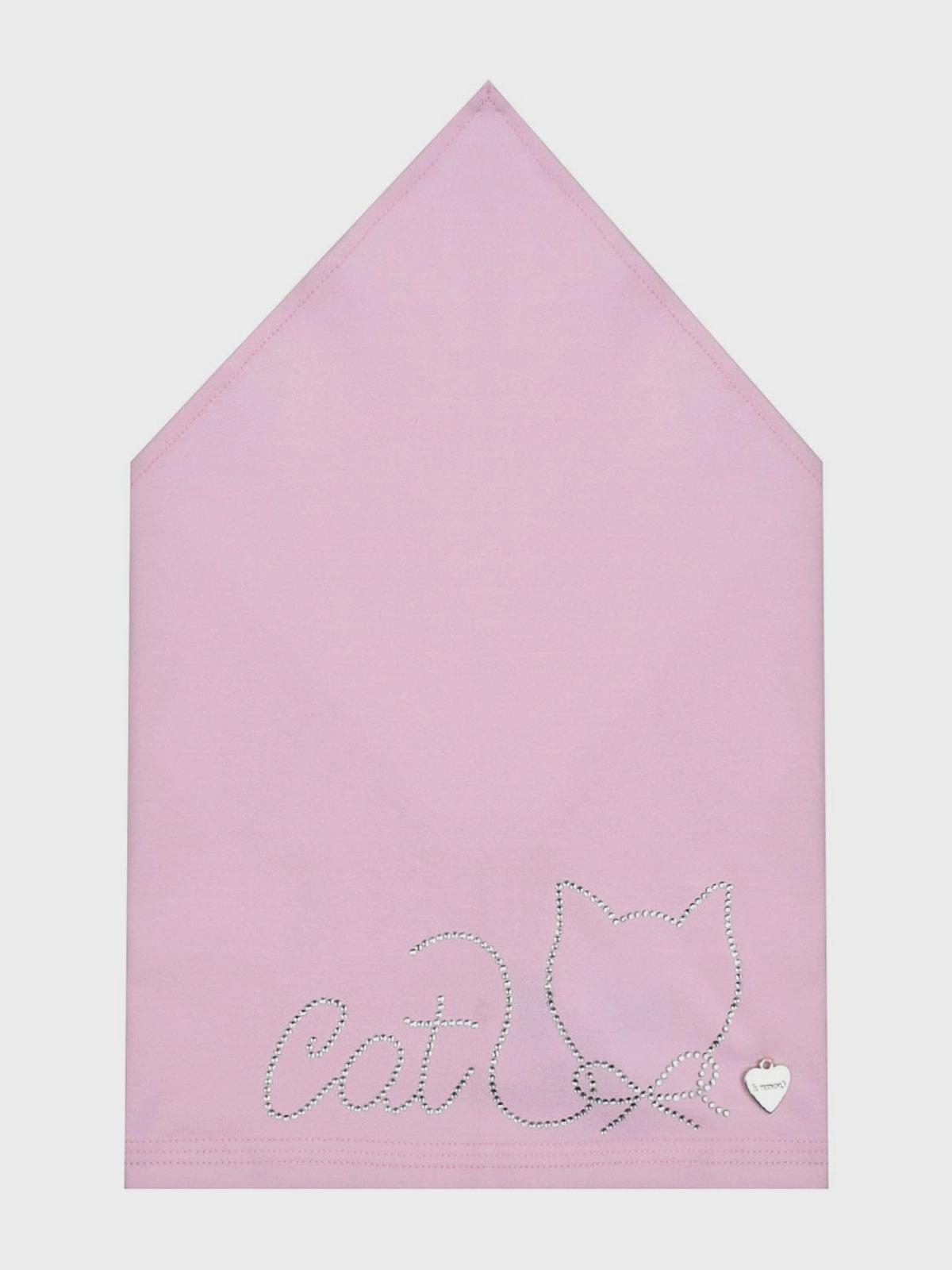 Косынка с рисунком "Кошка" из страз  Il Trenino