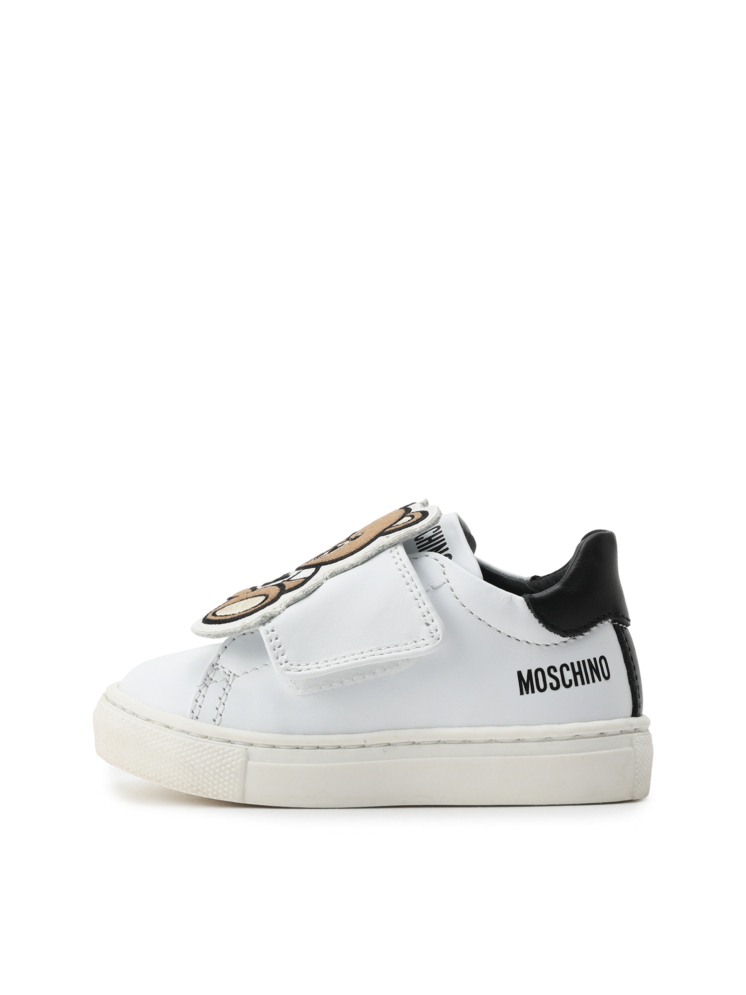 Кеды на липучке с мишкой белые Moschino 11999₽