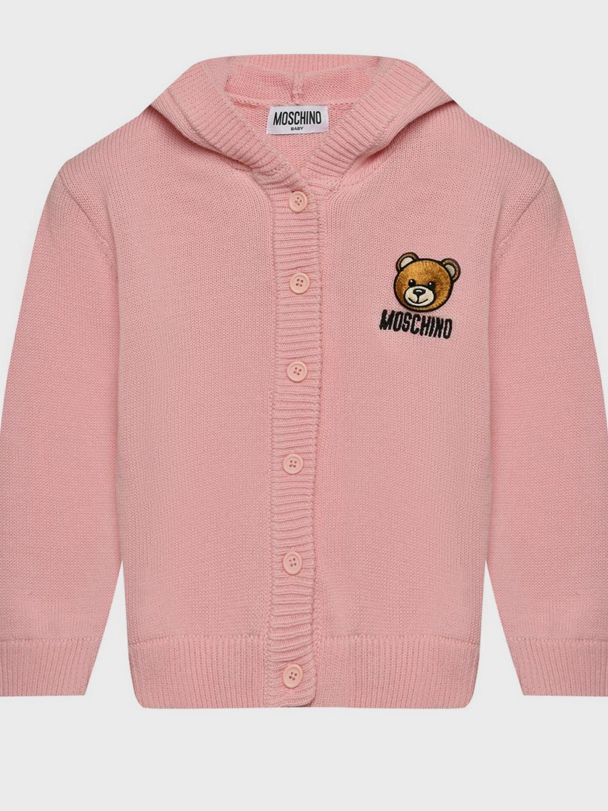 Кардиган с капюшоном, розовый Moschino