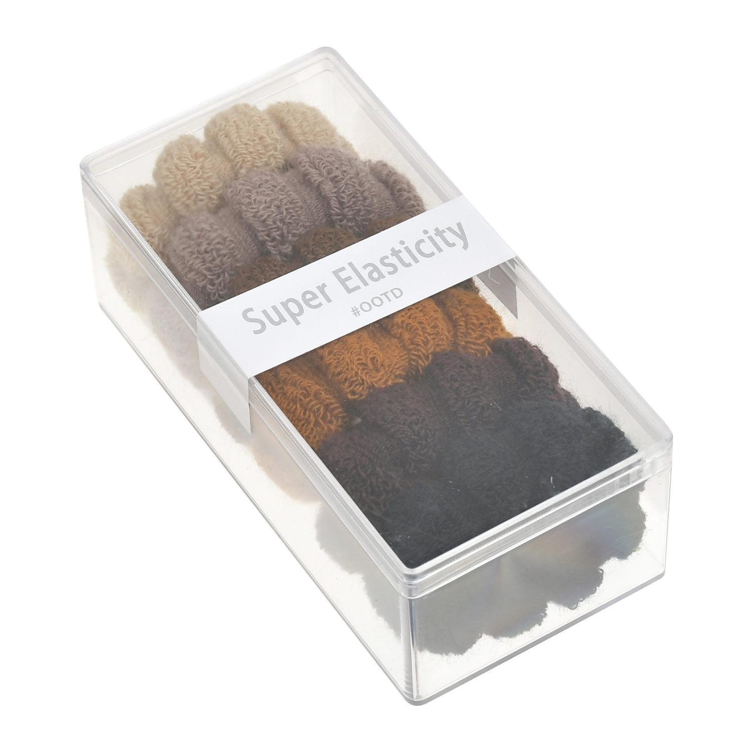 Набор резинок для волос в корообке коричневые 6 шт Tais 899₽