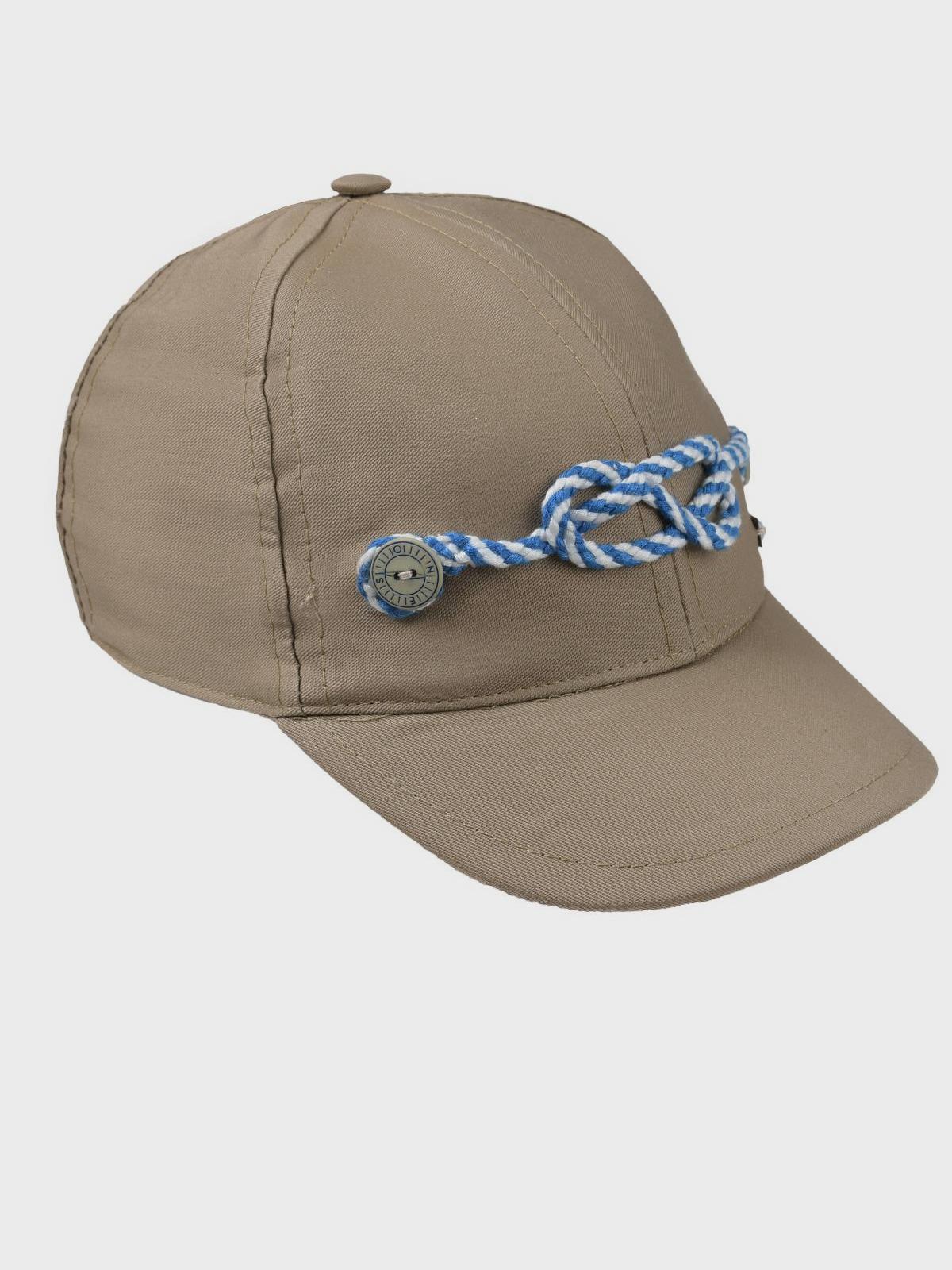 Бежевая кепка с декором "морской узел" Il Trenino