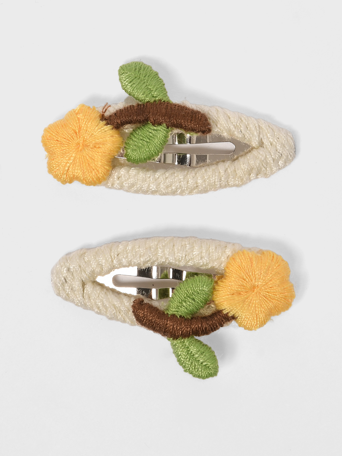 Заколки клик-клак с декором "тюльпан" Rena Chris