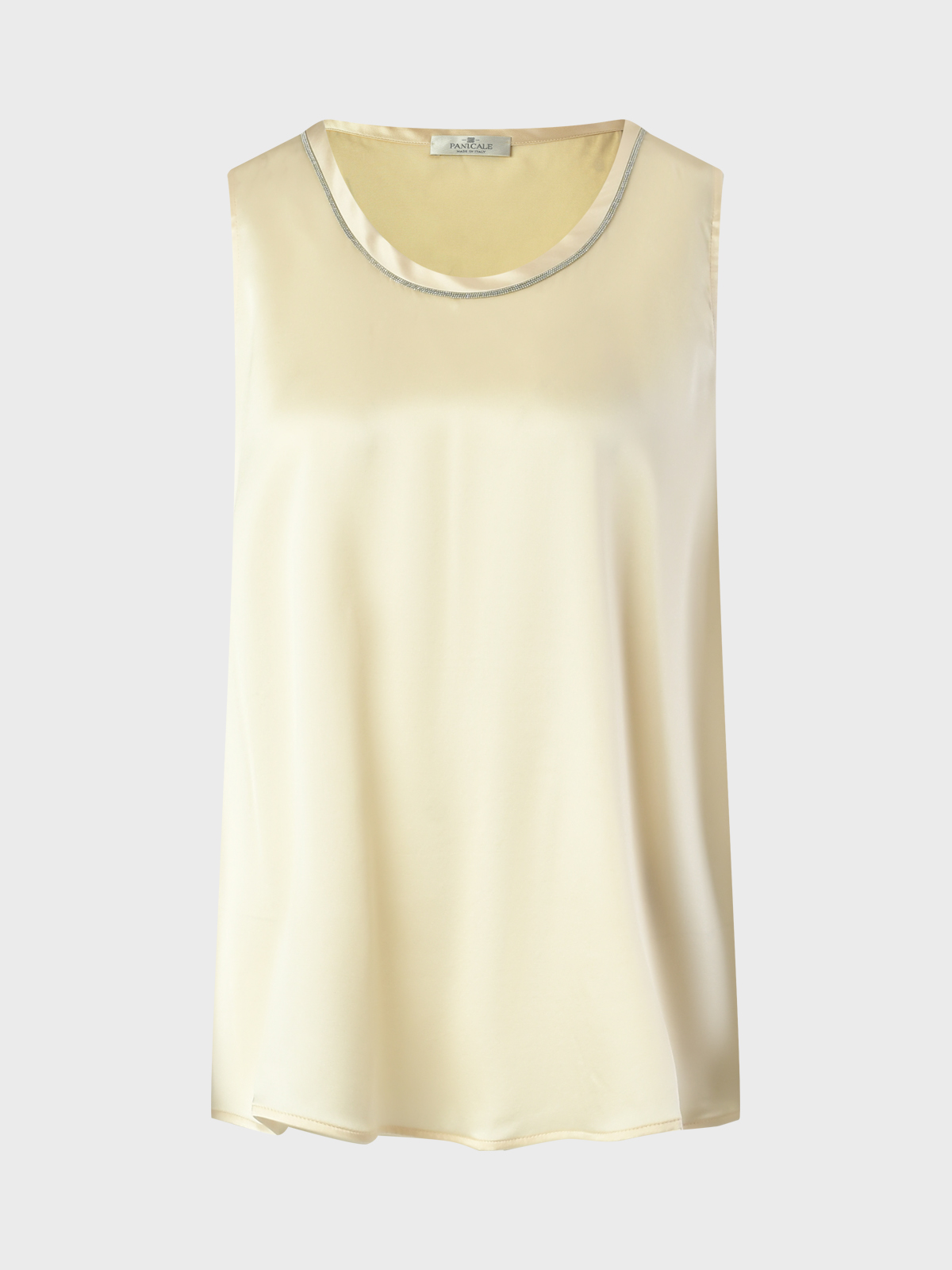 Бежевый шелковый топ Panicale