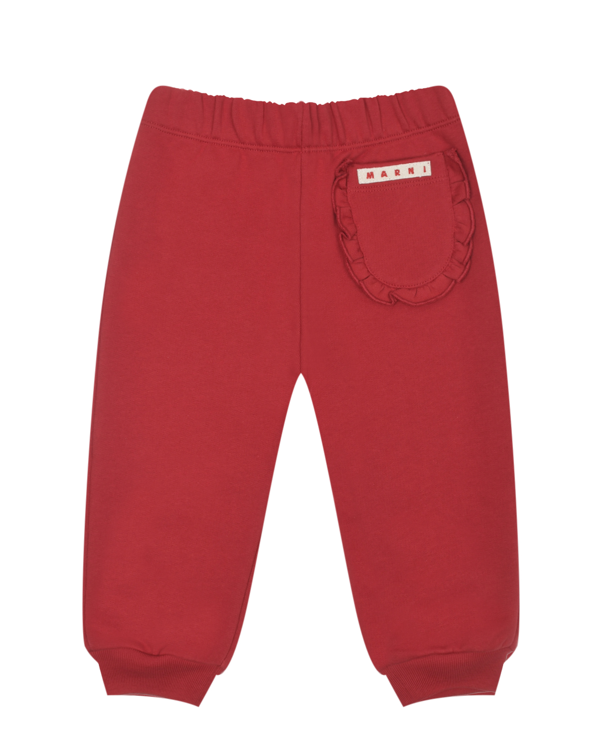 Красные спортивные брюки с накладным карманом MARNI
