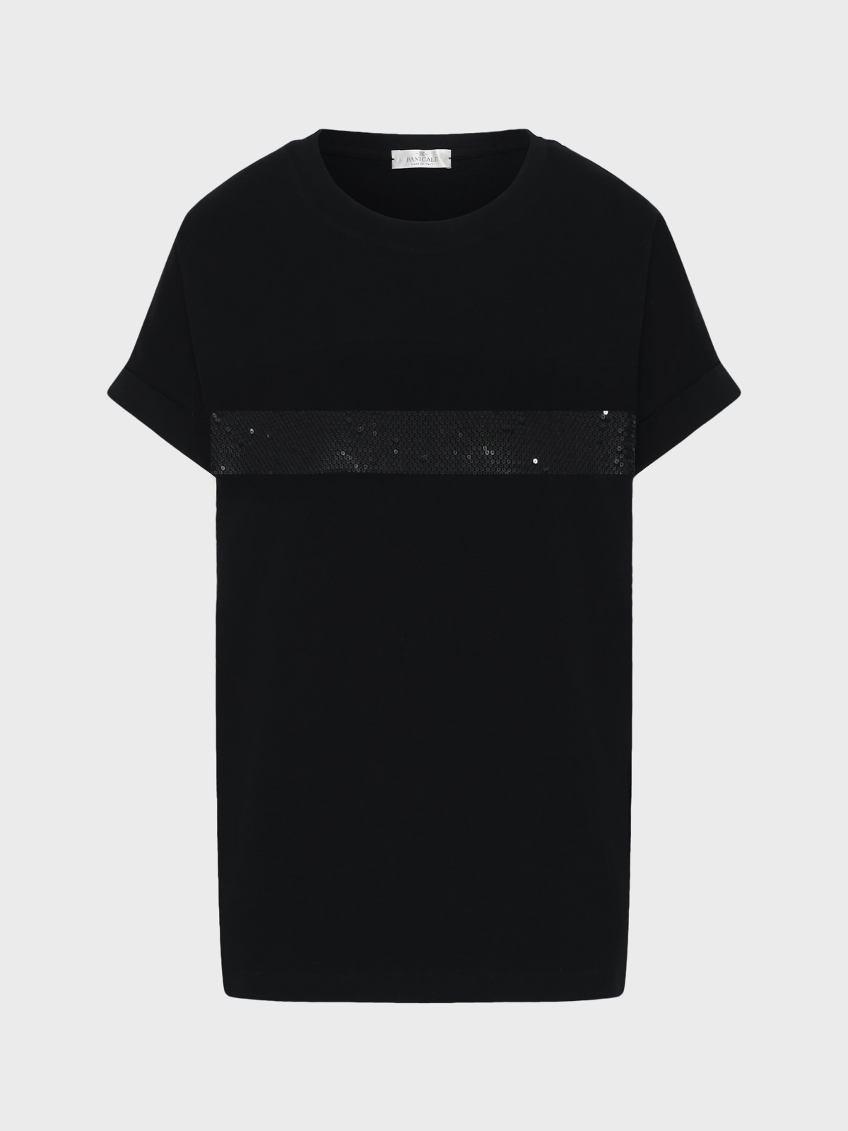 Футболка с пайетками черная Panicale 23199₽