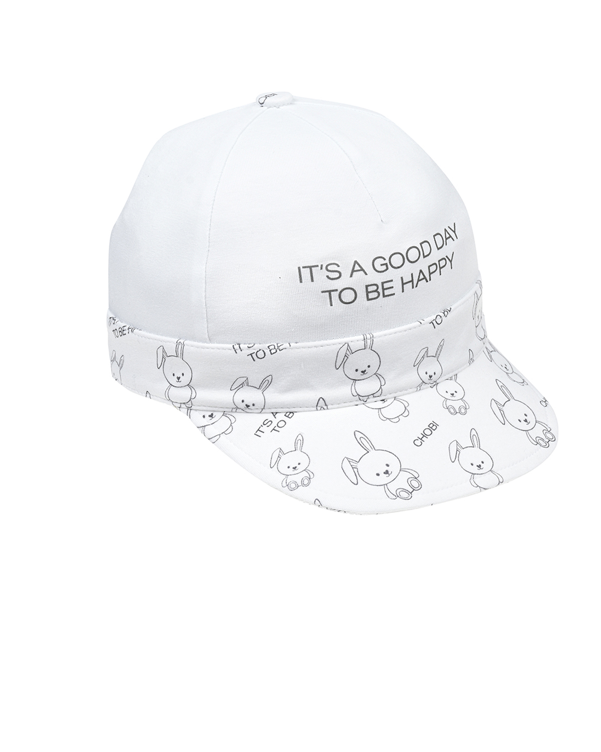 Белая кепка с принтом зайчики Chobi 3499₽