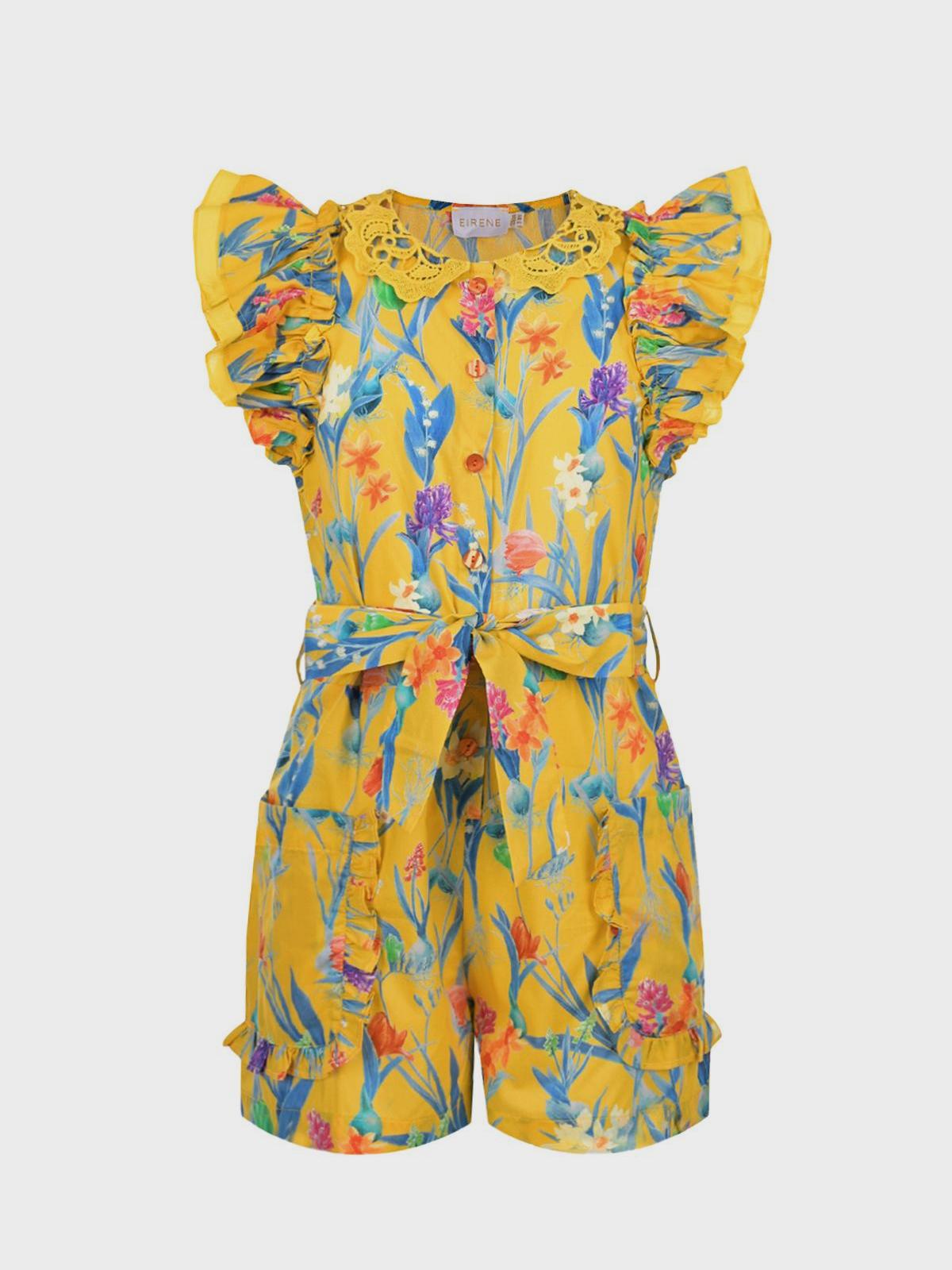 Желтый полукомбинезон с цветочным принтом Eirene