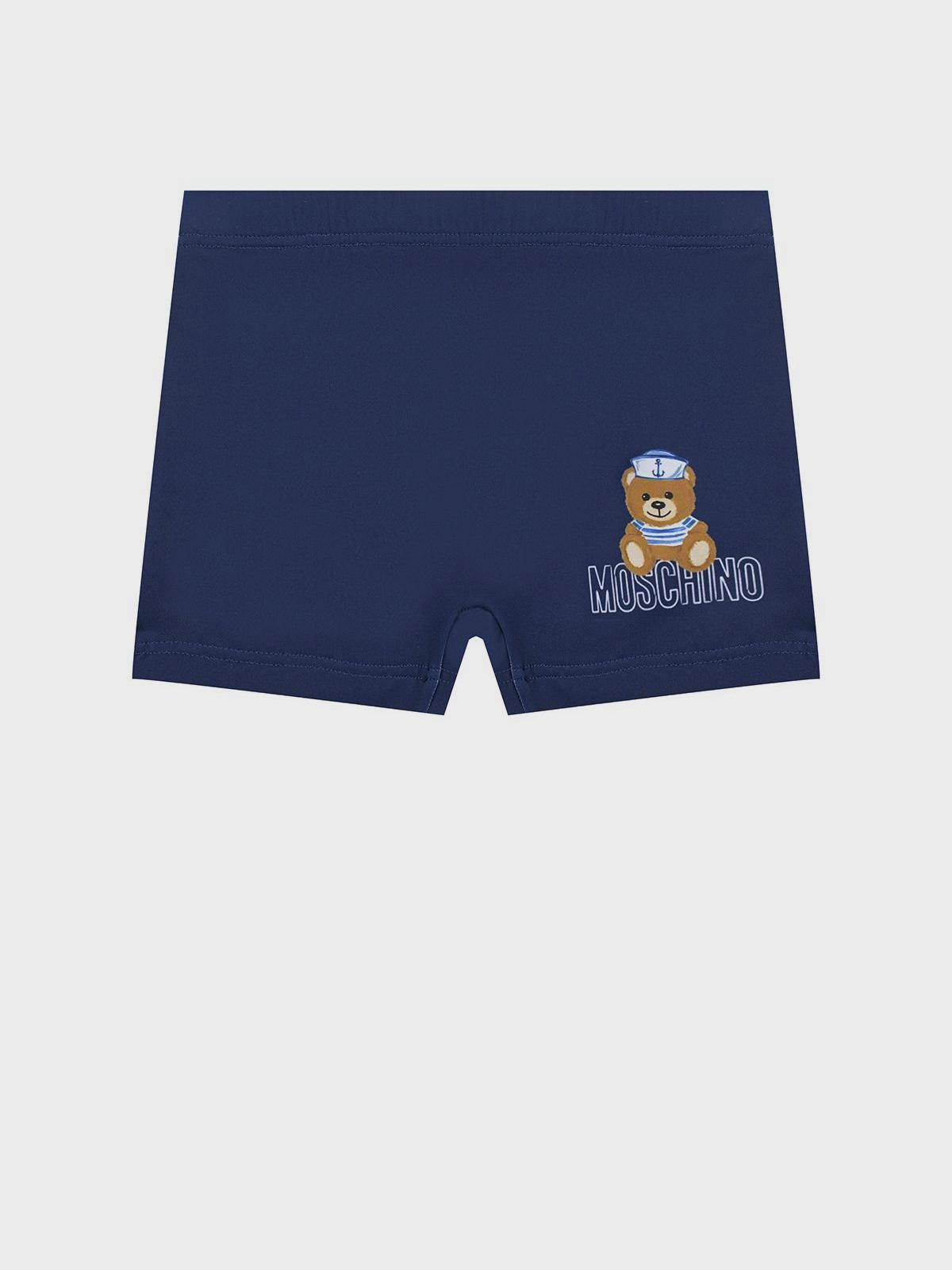 Синие плавки-шорты Moschino