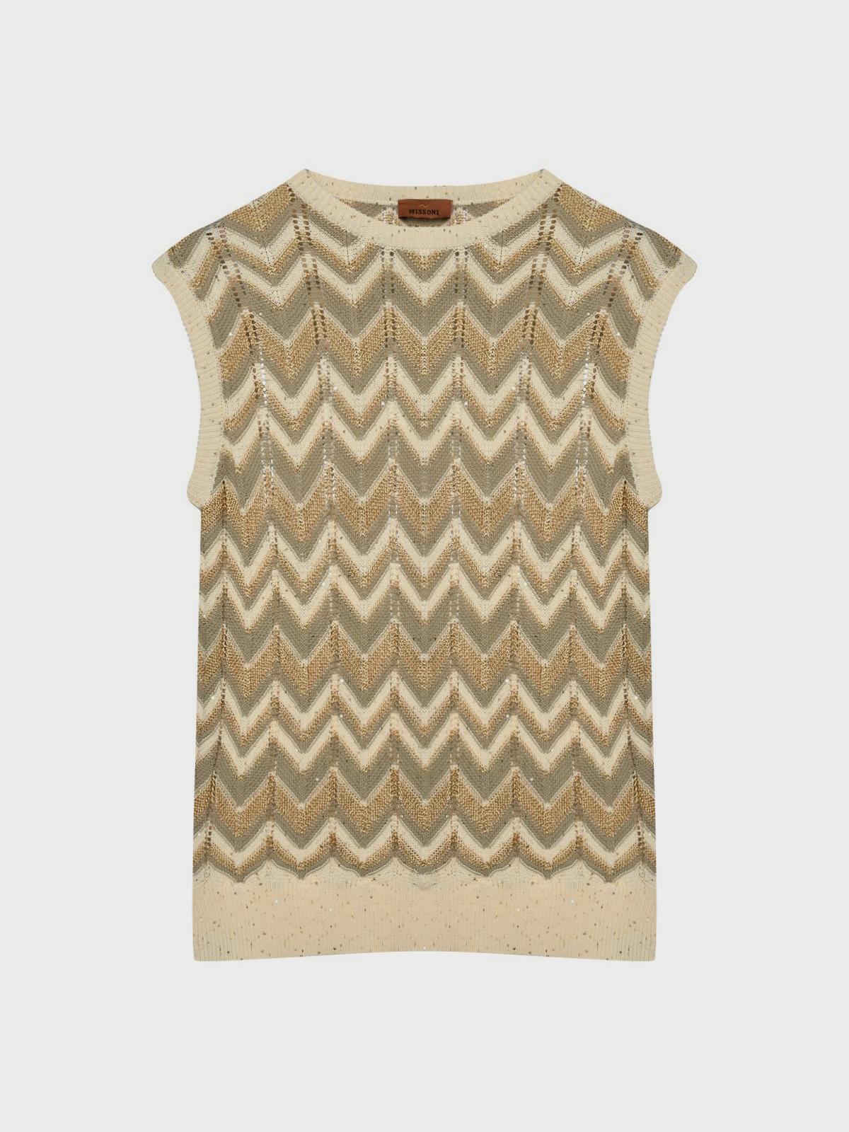 Жилет с узором "зигзаги" Missoni