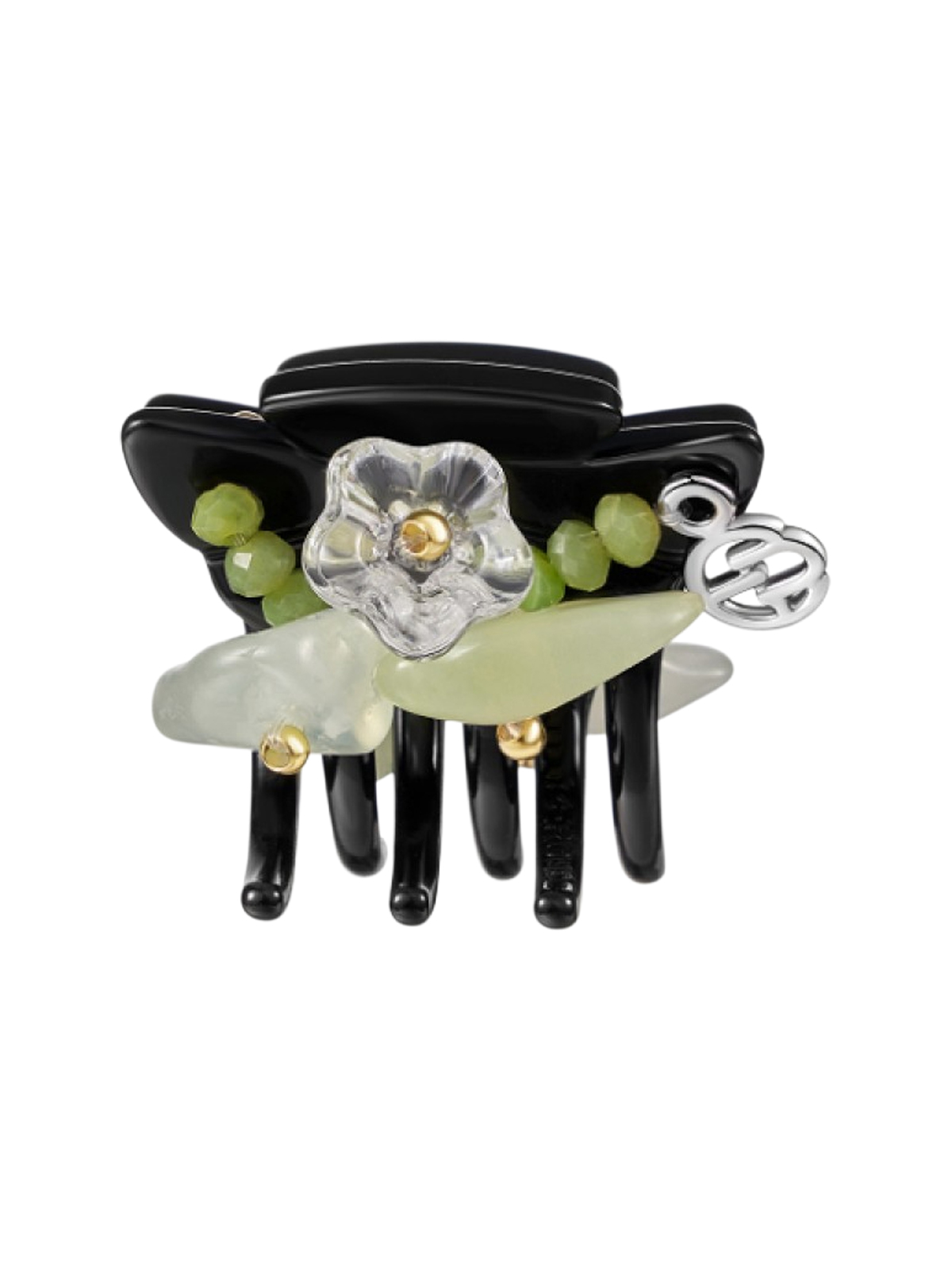 Заколка-краб маленькая с камнями черная EVITA PERONI 5199₽