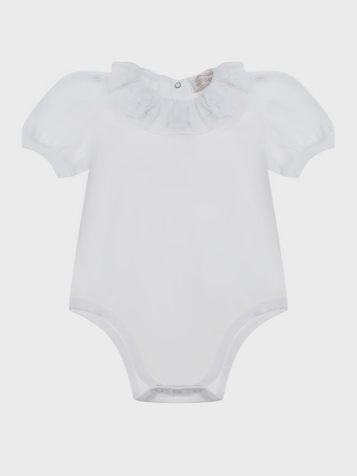 Боди с воротником-рюшей Monnalisa