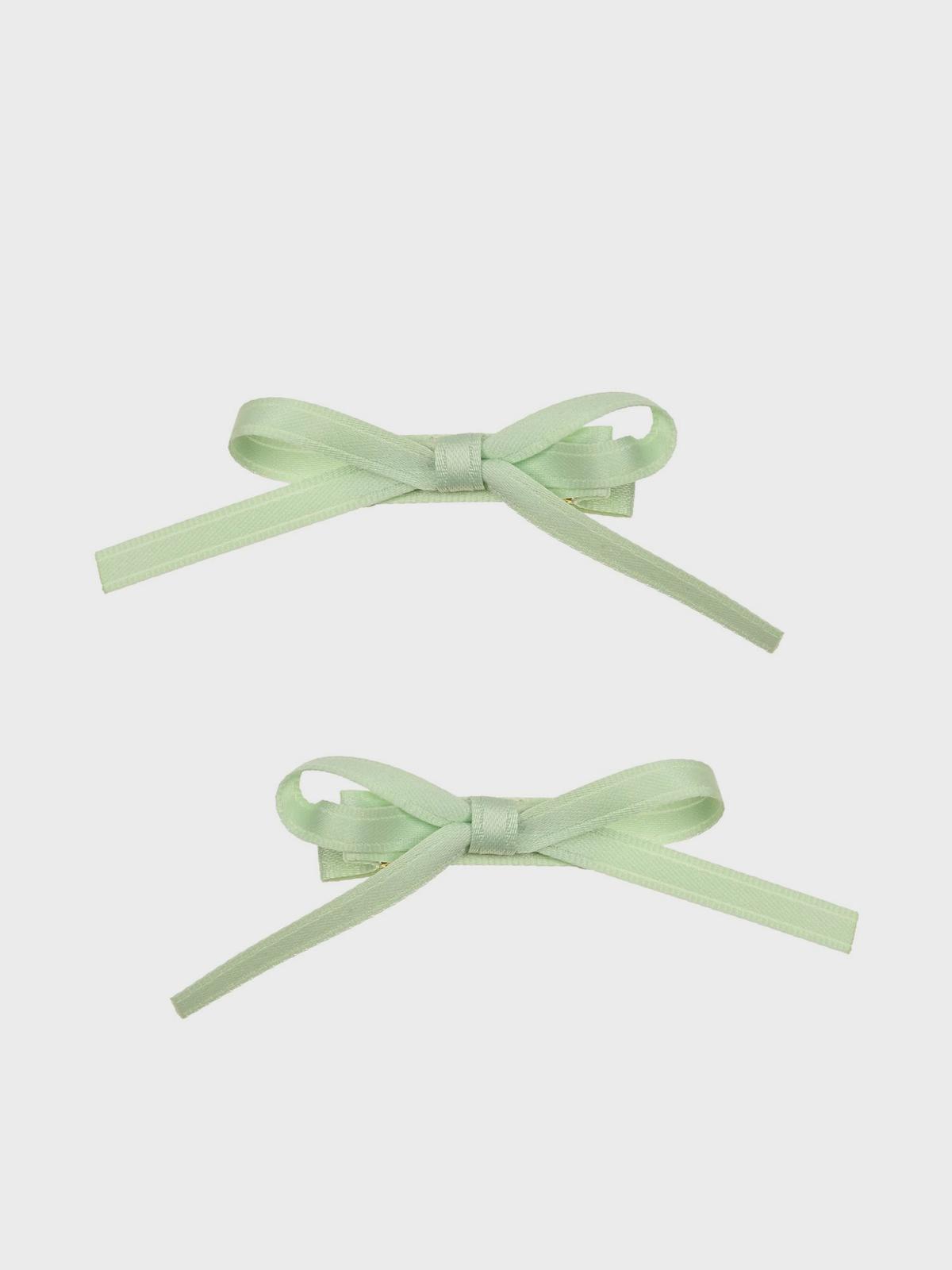 Зажим для волос мятный в виде бантика 2 шт Tais 1199₽