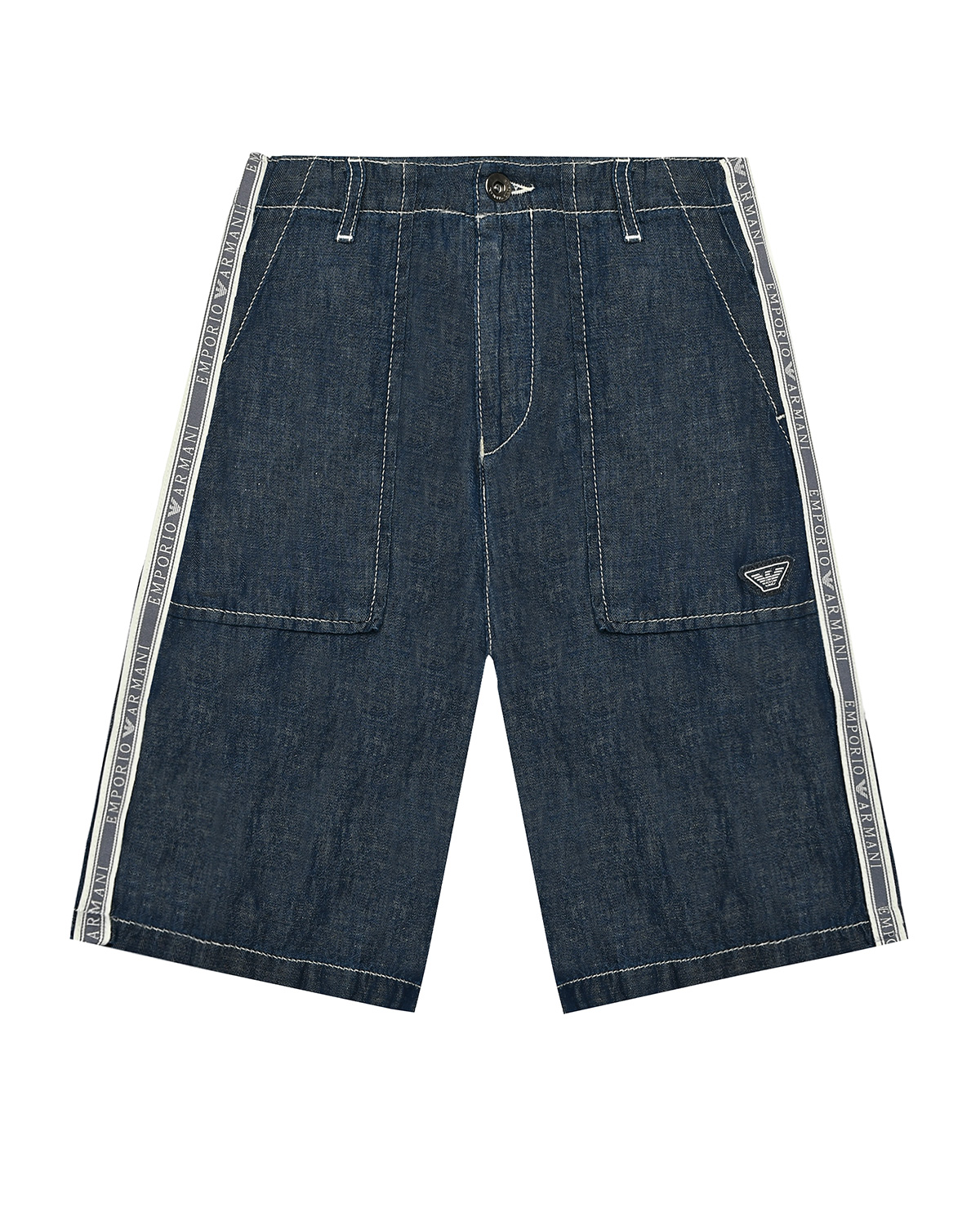 Джинсовые бермуды с лампасами Emporio Armani 16099₽