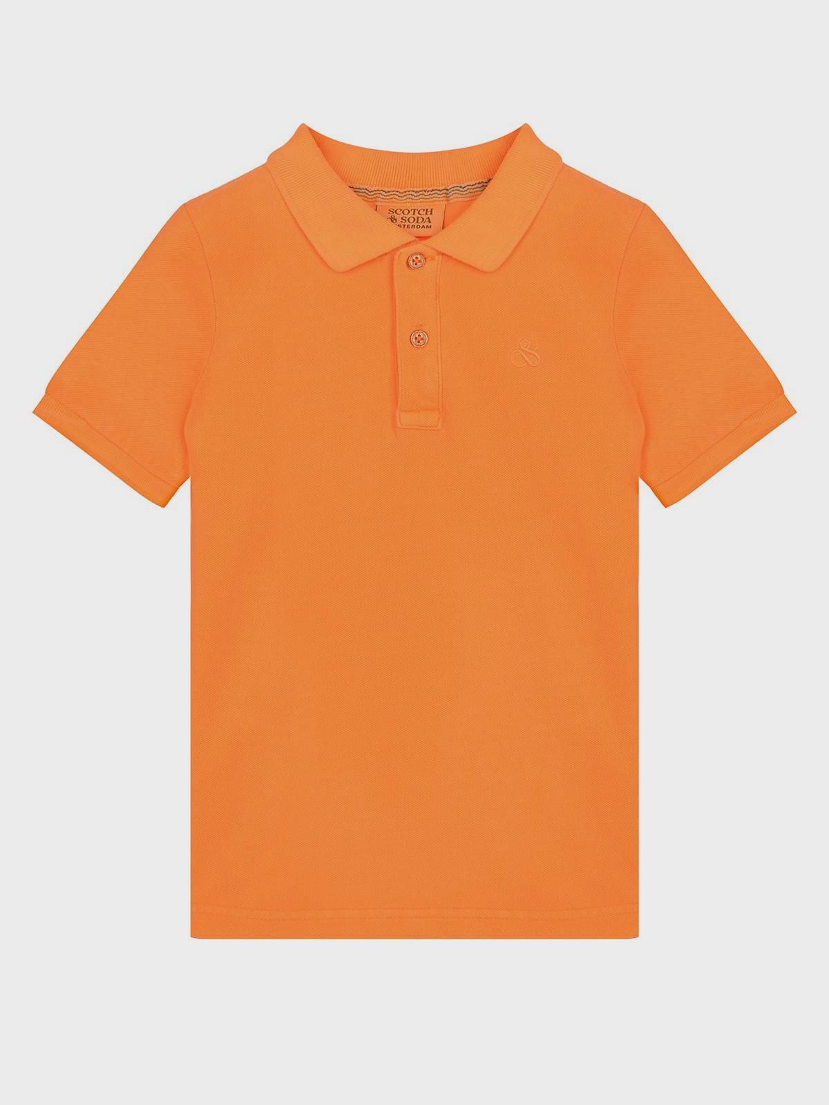 Футболка-поло оранжевого цвета Scotch&Soda