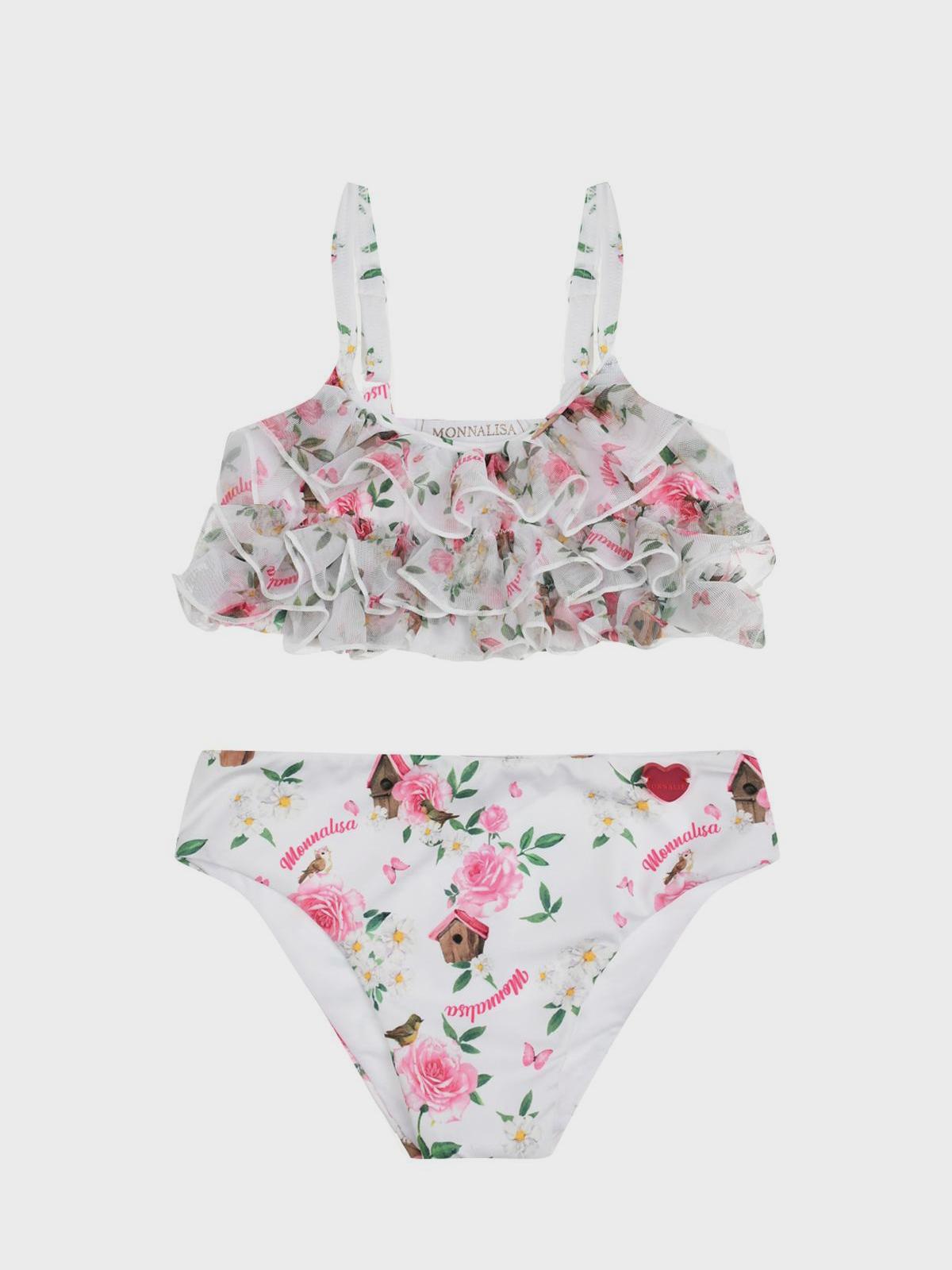 Купальник с цветочным принтом Monnalisa