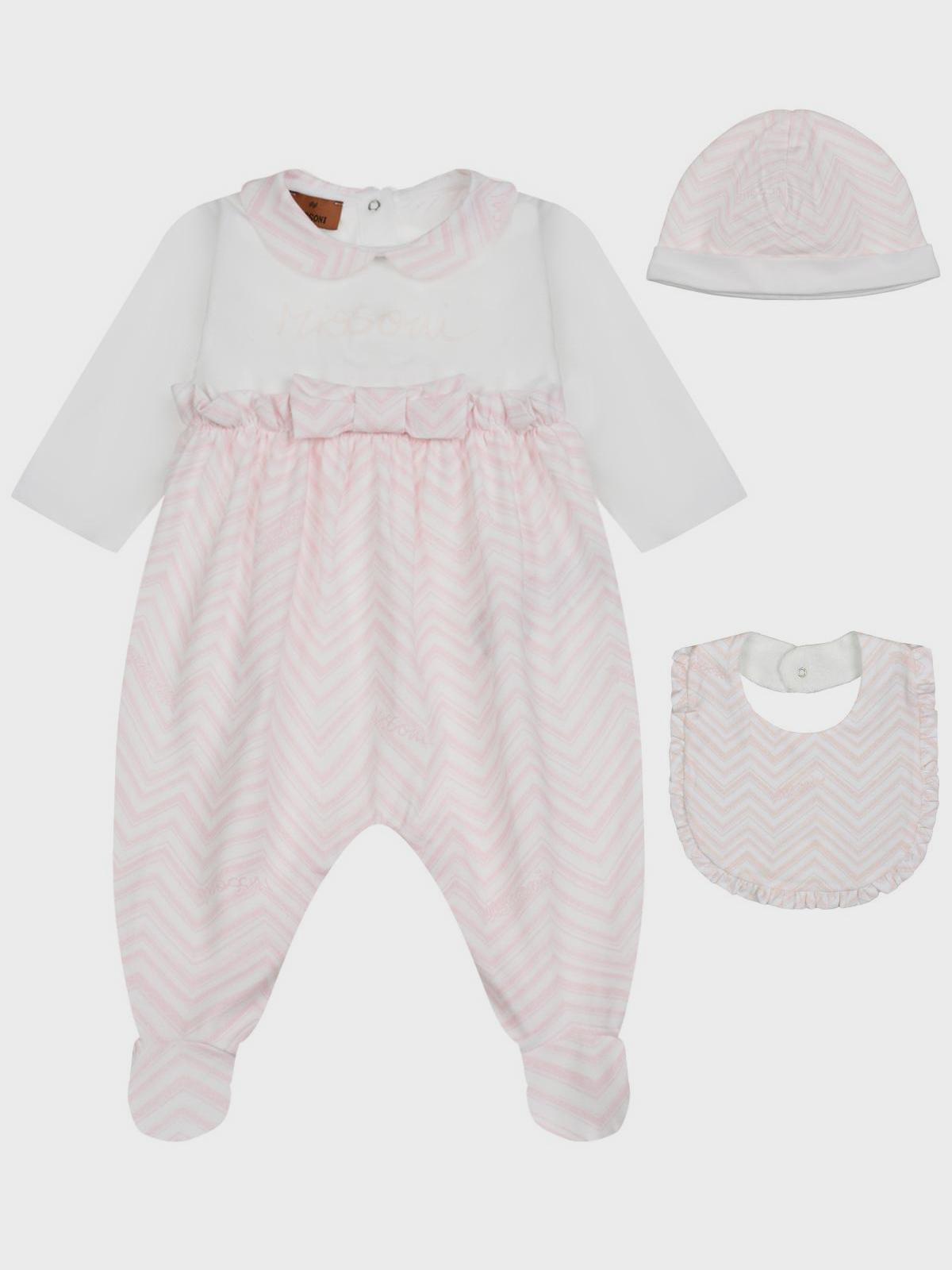 Комплект: комбинезон, шапка и слюнявчик Missoni