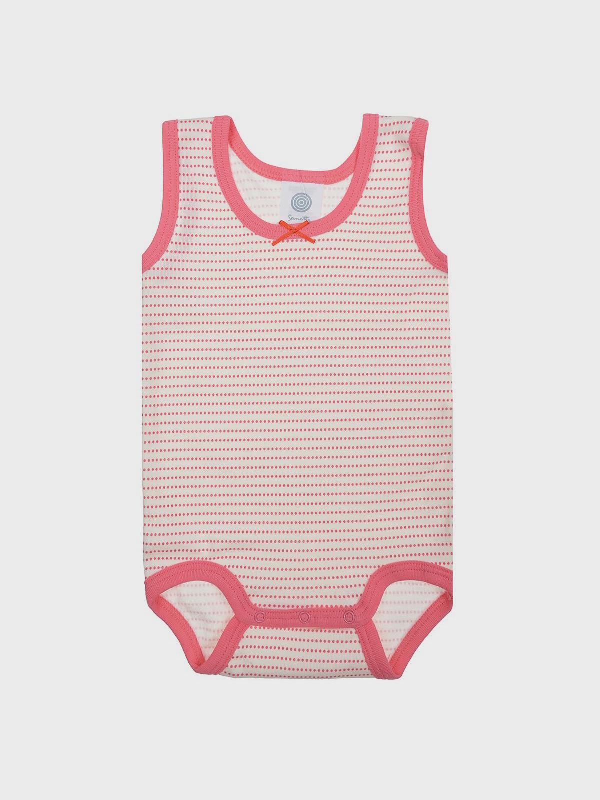 Розовое боди в полоску Sanetta