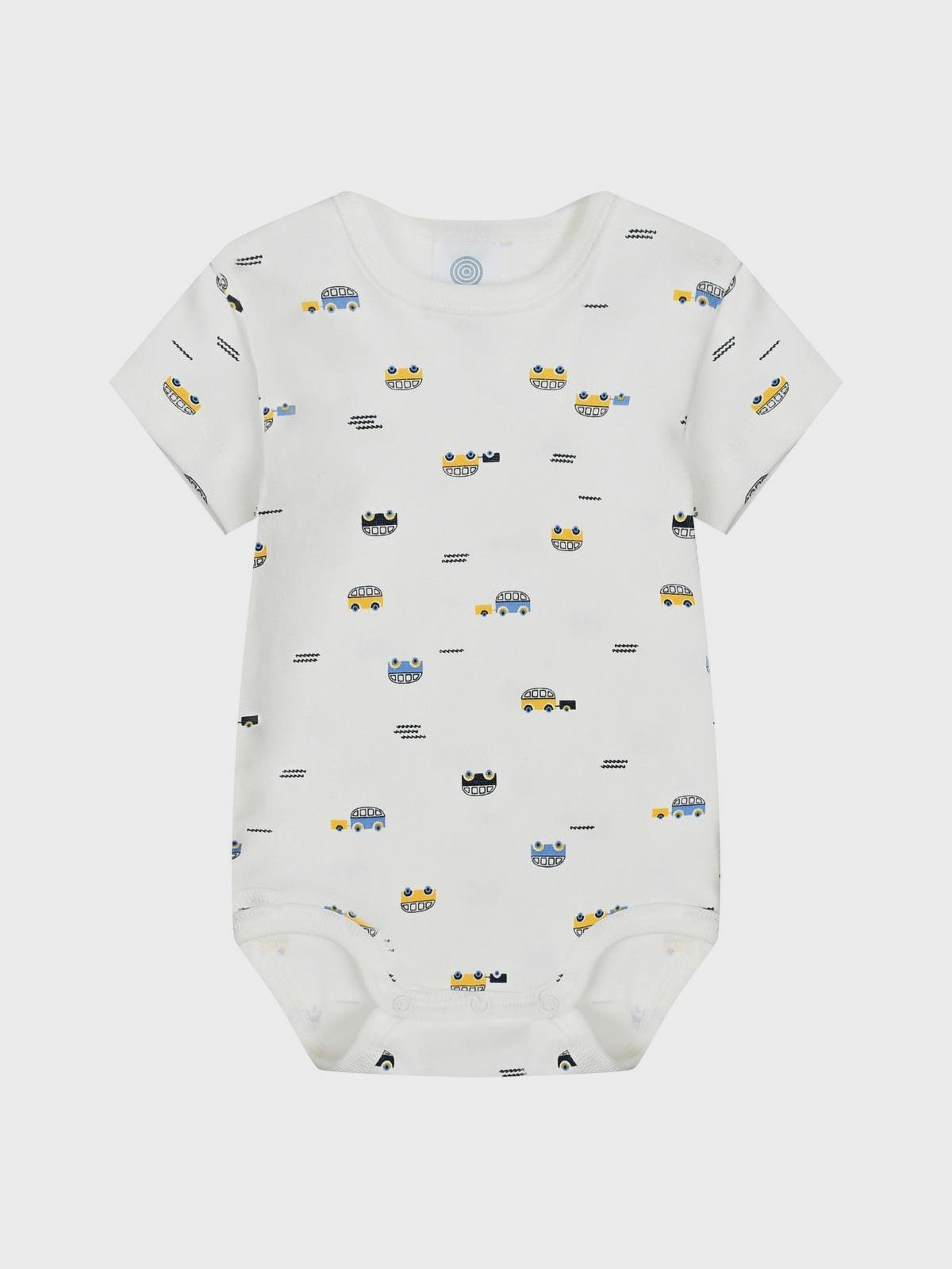 Боди с коротким рукавом принт автобусы Sanetta