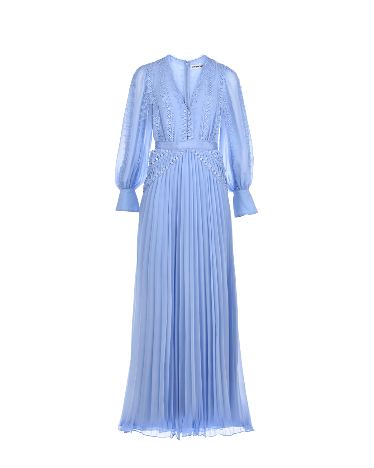 Голубое Платье Плиссе