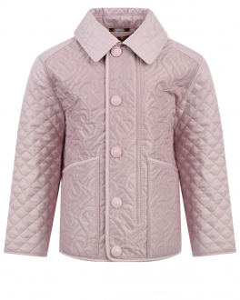 Куртка с фигурной простежкой Burberry Розовый, арт. KG6-GIADEN:117909 8036657 PASTEL PIN A4463 | Фото 1