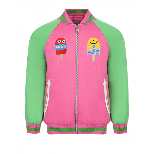 Куртка-бомбер в стиле color block Stella McCartney | Фото 1