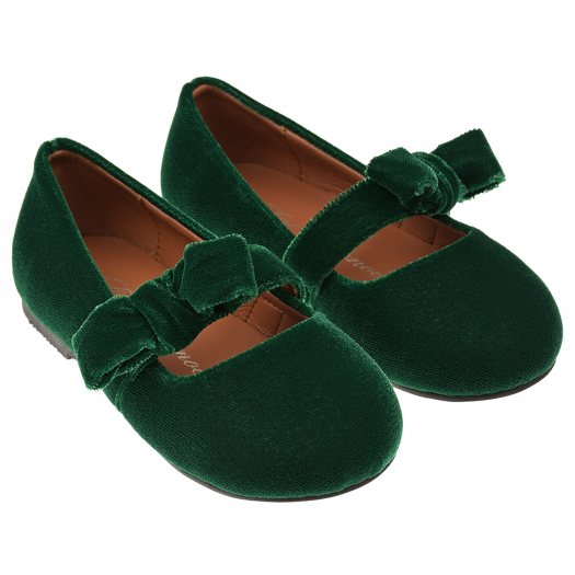Зеленые бархатные туфли Age of Innocence | Фото 1