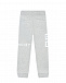Серые спортивные брюки с белым логотипом  | Фото 2