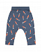 Темно-синие спортивные брюки с принтом &quot;морковки&quot; Sanetta Kidswear | Фото 2