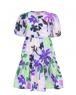 Фиолетовое платье с цветочным принтом Scotch&Soda Фиолетовый, арт. 170637 5530 | Фото 1