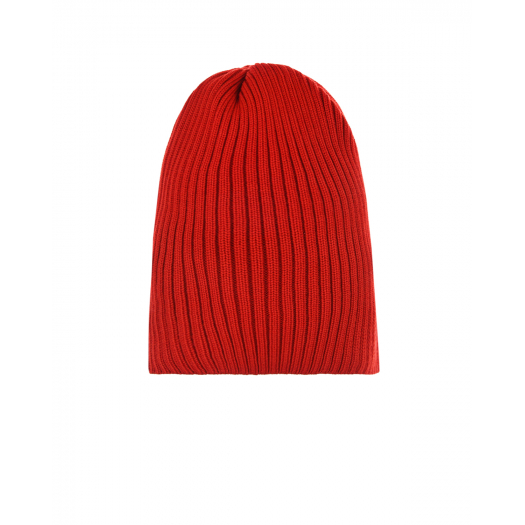 Красная шерстяная шапка с отворотом Jan&Sofie | Фото 1