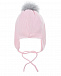 Розовая шапка с серым меховым помпоном Catya | Фото 2