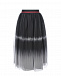 Черно-серая юбка с принтом &quot;tie-dye&quot; Monnalisa | Фото 2