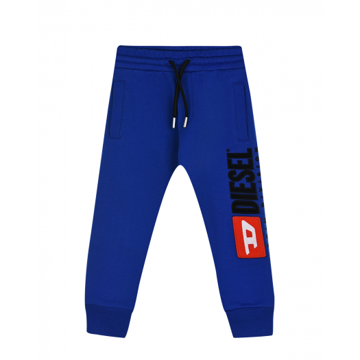 Синие спортивные брюки с логотипом Diesel | Фото 1
