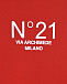 Красный свитшот с белым лого No. 21 | Фото 3