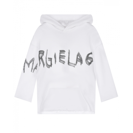 Белая толстовка-худи с лого MM6 Maison Margiela | Фото 1