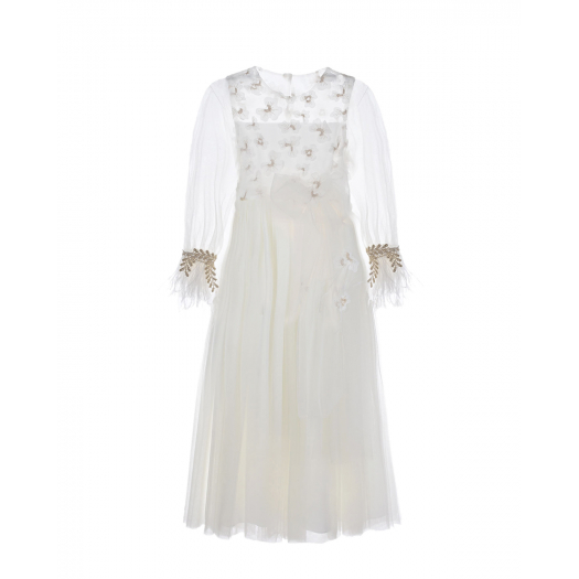 Белое платье с перьями  | Фото 1