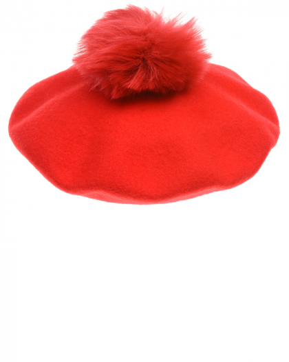 Красный берет из шерсти Emporio Armani | Фото 1