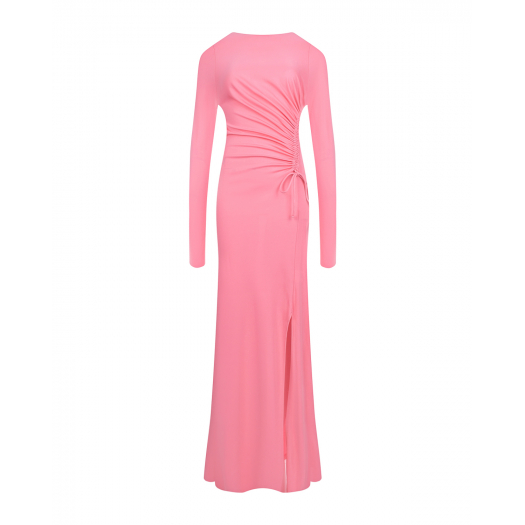 Розовое платье с разрезом и драпировкой ROHE | Фото 1